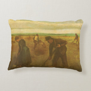 Almofada Decorativa Vincent van Gogh - Camponeses Plantando Batatas