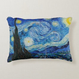 Almofada Decorativa Vincent Van Gogh Na Noite Estrelada