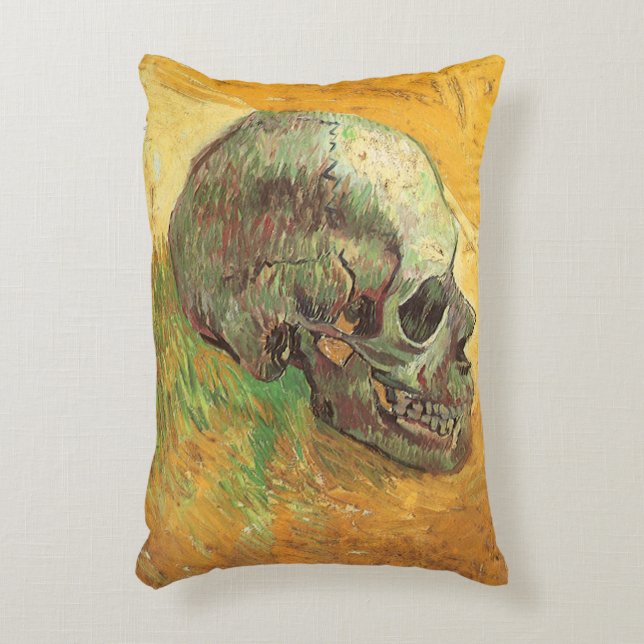 Almofada Decorativa Vincent van Gogh - Natureza-Morta com Caveira (Frente(Vertical))