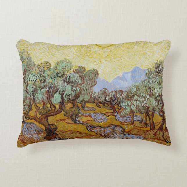 Almofada Decorativa Vincent van Gogh - Oliveiras (Frente)