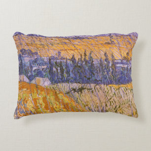 Almofada Decorativa Vincent van Gogh - Paisagem em Auvers sob a Chuva