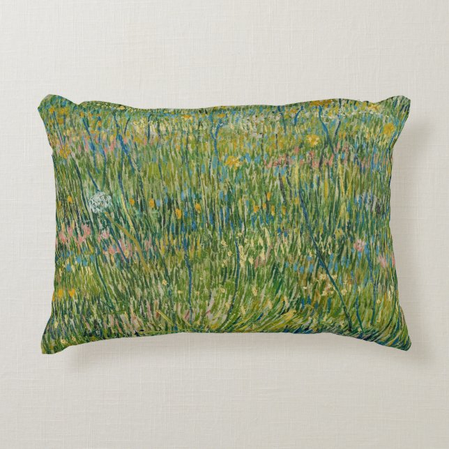 Almofada Decorativa Vincent van Gogh - remendo da grama (Frente)