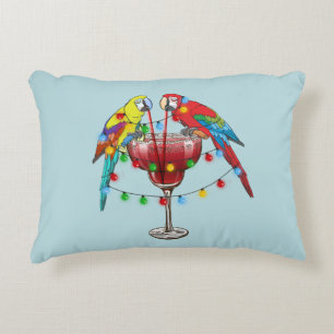Almofada Decorativa Vinho de Bebendo de Macacos Tropicais
