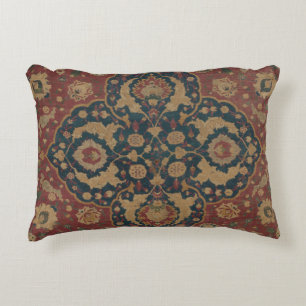 Almofada Decorativa Vintage Antique Oriental - Padrão Vermelho Persa 