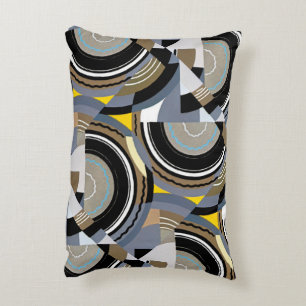 Almofada Decorativa Vintage Art Deco Pochoir Jazz Formas Geométricas