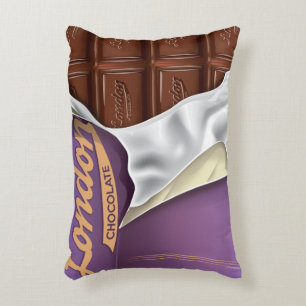 Almofada Decorativa Vintage British Chocolate Advert.