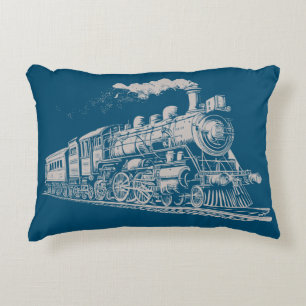 Almofada Decorativa Vintage do comboio - Vintage Graphic Design Sketch