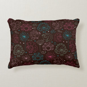Almofada Decorativa vintage do papel de parede de india da flor de