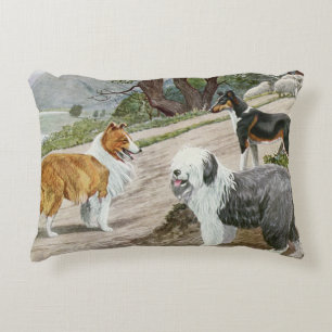 Almofada Decorativa Vintage Dog Trio
