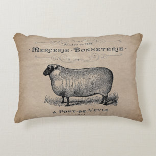 Almofada Decorativa Vintage França Ovino Envelhecido Muslin Farmhouse