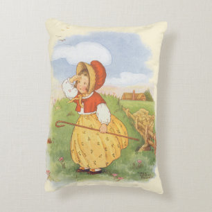 Almofada Decorativa Vintage Little Bo Peep Rima Infantil Mãe Gansa