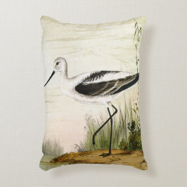 Almofada Decorativa Vintage Marine Life Shorebird , aves evitadas