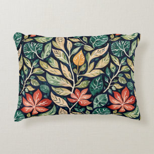 Almofada Decorativa Vintage Modern Teal e Coral Floral