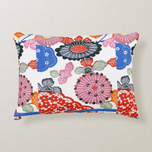 Almofada Decorativa Vintage Pattern Bingata: Pequena cereja floresce .