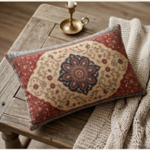 Vintage Persian Floral Rug Burgundy & Navy Orienta