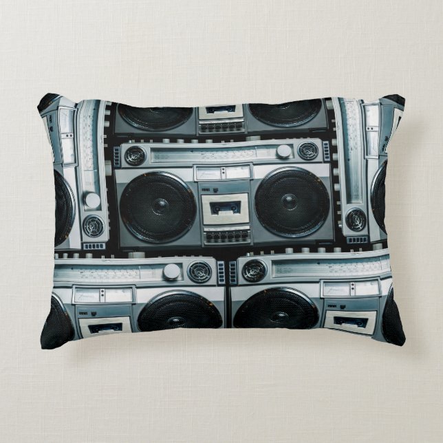 Almofada Decorativa Vintage radio boombox (Frente)