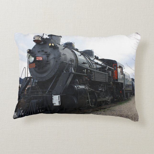 Almofada Decorativa Vintage Railroad Steam (Verso)