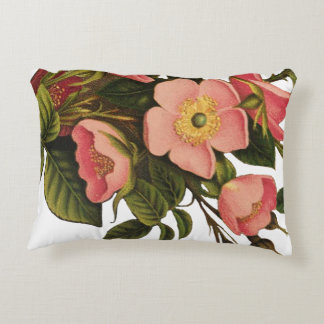 Almofada Decorativa Vintage Rosas Belos Botânicos Rosa