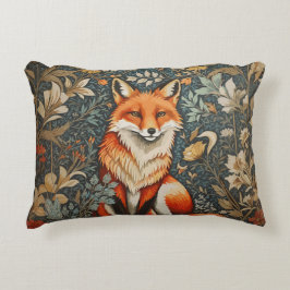 Almofada Decorativa Vintage Sitting Fox William Morris Inspirou Floral