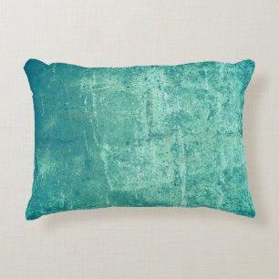 Almofada Decorativa Vintage texturizada raspou a parede azul. Antecede