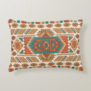 Almofada Decorativa Vintage tribal: padrão étnico sem carne
