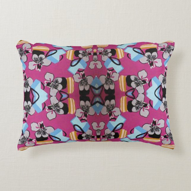 Almofada Decorativa Violetas Doce E Mobiliário (Frente)