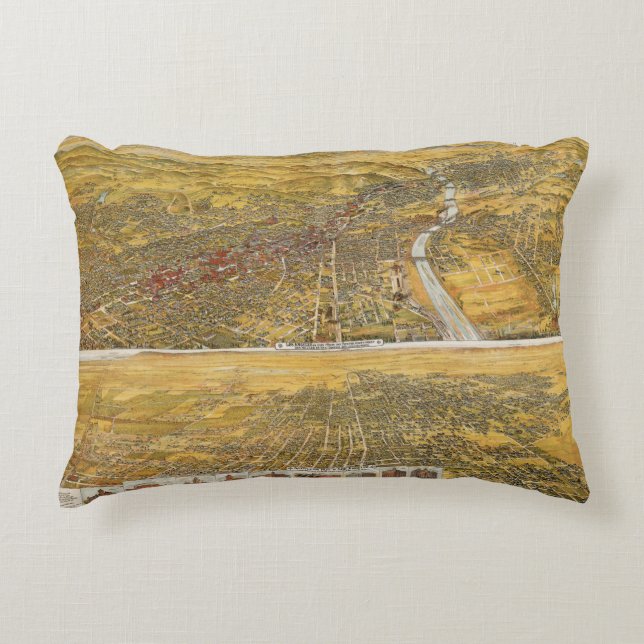 Almofada Decorativa Vista de Los Angeles, 1894 (Frente)