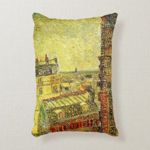 Almofada Decorativa Vista de Paris do Quarto de Vincent por Vincent va