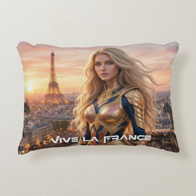 ALMOFADA DECORATIVA VIVA A FRANÇA - PARIS (Frente)