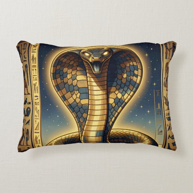 Almofada Decorativa Wadjet – Egyptian Cobra Goddess´3 (Frente)