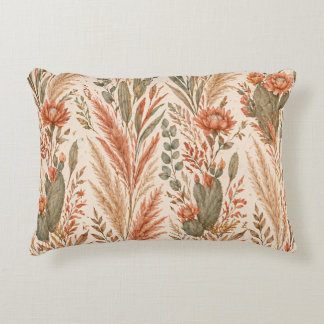 Almofada Decorativa Warm Boho Botanical Terracotta Desert Flowers