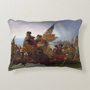 Almofada Decorativa Washington que cruza o Rio Delaware