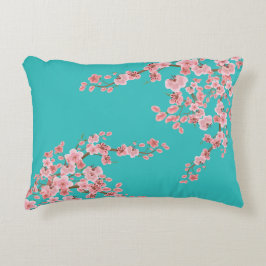 Almofada Decorativa Watercolor Cherry Blossom Accent Pillow