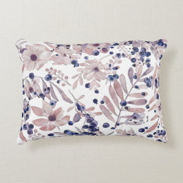 Almofada Decorativa Watercolor Eucalyptus Blueberry Botanical Art Love