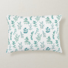 Almofada Decorativa Watercolor Eucalyptus Greenery Accent Pillow