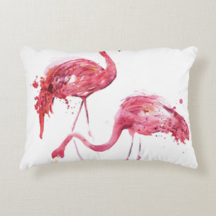 Almofada Decorativa Watercolor Flamingos, Elegante Design.