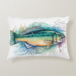 Almofada Decorativa Watercolor Series: Bass