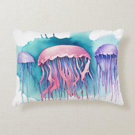 Almofada Decorativa Watercolor Series: Jellyfish