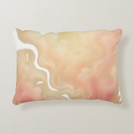 Almofada Decorativa Whispers of Dawn Abstract Flow in Peach and Gold