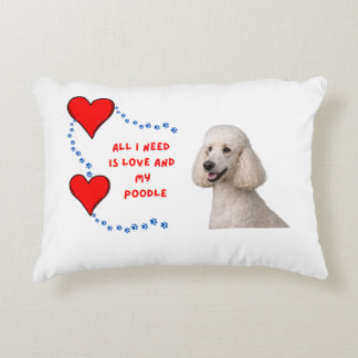 Almofada Decorativa White Standard Poodle | Photorealistic Dog Pillow