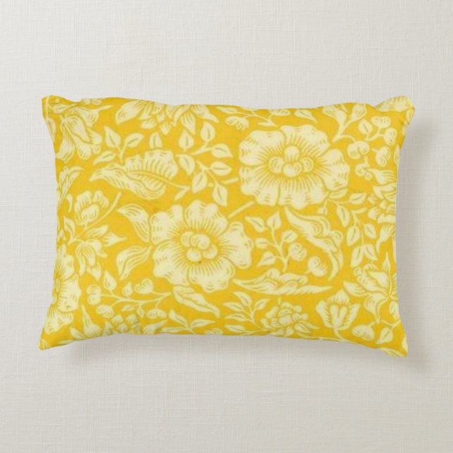 Almofada Decorativa William Morris - Amarelo Mallow (Verso)