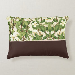 Almofada Decorativa William Morris Elegant White & Green Flower Tree