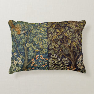 Almofada Decorativa William Morris Faisão Pássaro Árvore Flor