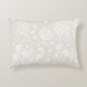 Almofada Decorativa William Morris Floral Patterno na Sepia