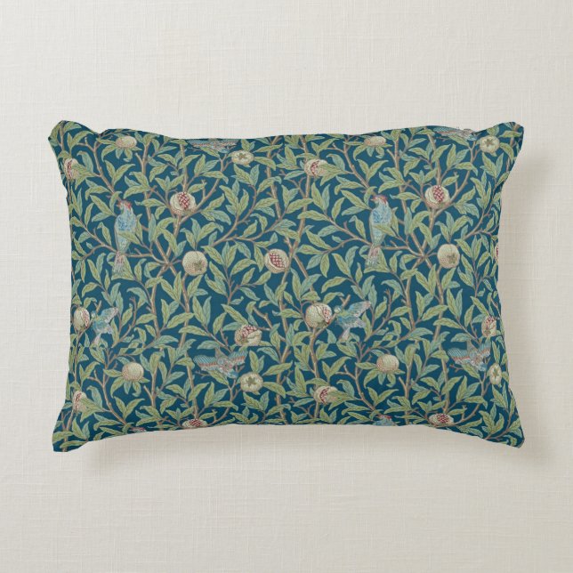 Almofada Decorativa William Morris "Pássaro e Romã"  (Frente)