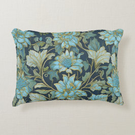 Almofada Decorativa William Morris Teal Flowers
