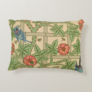 Almofada Decorativa William Morris Trellis Inglês Design Floral