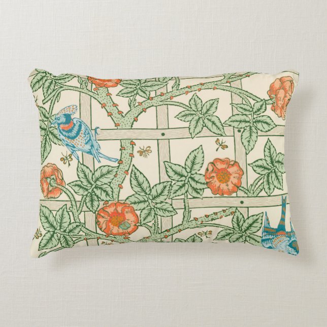 Almofada Decorativa William Morris Trellis Victorian Wallpaper (Frente)