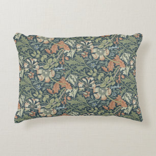 Almofada Decorativa William Morris Vintage Compton Verde Rosa