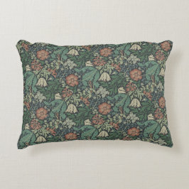 Almofada Decorativa William Morris Vintage Compton Verde Rosa Floral
